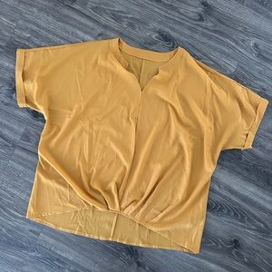 SHEIN Mustard Yellow Blouse